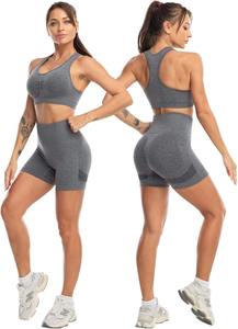 Ensemble de yoga pour femmes de dernier style ensemble de yoga pour femmes sans couture ensemble de yoga avec leggings pour femmes au design personnalisé - Product Image 5