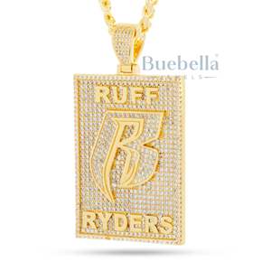 Ropa de calle para hombre, de plata 925 colgante de collar con oro y diamantes, abalorios de moissanita de estilo Hip Hop, joyería de estilo rapero para perros - Product Image 1