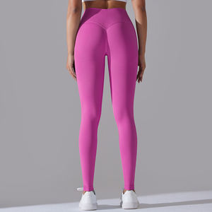 Nueva moda de cintura alta gimnasio entrenamiento Scrunch Butt Leggings logotipo personalizado Control de barriga Yoga Push up Scrunch Butt leggings para mujeres - Product Image 2