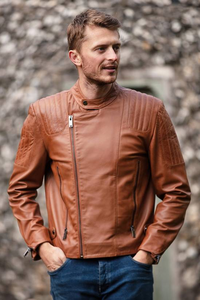 Chaqueta de Cuero para Hombre, Estilo Urbano, con Cierre, Impermeable, Ecológica, Transpirable, de Invierno, con Ajuste Holgado, Logotipo Personalizado OEM - Product Image 4