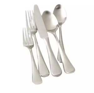 Juego de cubiertos de metal de plata real Cubiertos de acero inoxidable de lujo Vajilla elegante para la cocina casera y eventos especiales - Product Image 2