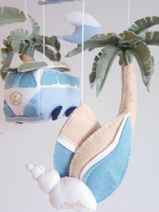2026 New Arrivals Trading Products Boho Neutral Handmade Felt Baby Toy Hanging Mobile <strong>Shark</strong> Ocean Beach Visual <strong>Stimulation</strong> - Product Image 3