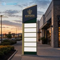 Pylône d'orientation lumineux LED extérieur autoportant pour station-service, personnalisé, avec messages de guidage, pour quartier commercial, IP65