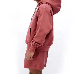 Conjunto Deportivo Personalizado de 2 Piezas para Hombre, Pantalones Cortos Deportivos Holgados de Algodón y Sudadera con Capucha, Conjuntos Deportivos Personalizados - Product Image 2