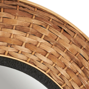 Vietnam New Trend 2026 Farmhouse-Style Sunburst Wooden <b>Wall</b> Mirror Round Handmade Boho Rustic Home <b>Decor</b> for Bedroom Bathroom - Product Image 2