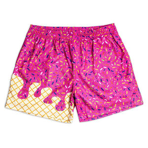 Custom Logo Workout Polyester 5 Inch Inseam Double Layer <b>Sweat</b> Unisex Sports Basketball <b>Men's</b> Gym Mesh <b>Shorts</b> - Product Image 6