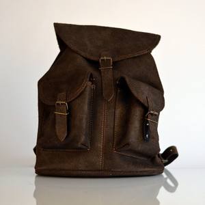 Nueva llegada de la vendimia de cuero lavado mochila de gran capacidad suave senderismo mochila Forro de algodón con cremallera duradera al por mayor de La LBP-0153 - Product Image 2