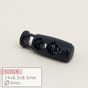 Venta al por mayor de fábrica: Cierres de cordón de plástico ABS sin níquel, de un solo orificio o doble orificio, con resorte, para cordones de ropa y bolsos, personalizables. - Product Image 6