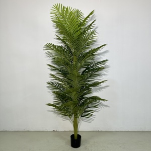 Planta Artificial de Areca - Palmera Decorativa Tropical Realista para Interiores/Exteriores, 160 cm de Altura, Material Plástico Tipo Bambú, Resistente a los Rayos UV - Product Image 1