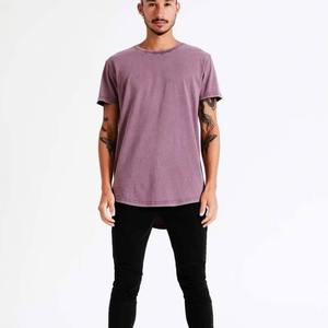 Fabricantes al por mayor de ropa suelta 100 algodón camiseta de gran tamaño de manga corta lavado ácido camisetas con DTG personalizado - Product Image 1