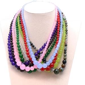 PJ-C046 Wholesale Cheap Price Fashion Charm Necklace <b>Gold</b> Plated Blue Pink Green Resin Pendant Necklace for Women - Product Image 1