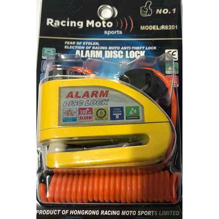 XBYC 556 MOTORCYCLE ALARM DISC LOCK WITH REMINDER CABLE