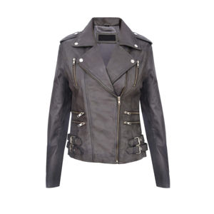 Nueva ropa informal con estilo, chaqueta de cuero de Color sólido para mujer, fabricación de la mejor calidad, chaqueta de cuero genuino para mujer - Product Image 1