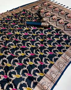 Ragini Festival Satén Seda Saree Ropa india y pakistaní Venta al por mayor de fabricantes indios - Product Image 2