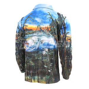 Polo de pesca para hombre elegante con protección UPF 50 + respetuoso con el medio ambiente y ligero 100% poliéster para ropa de verano al aire libre - Product Image 2