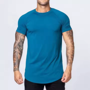 T-shirt rapide de gymnastique pour hommes Personnalisé Polyester Spandex Léger Respirant Muscle Fitness Workout Running Tops 100% Coton Matériel - Product Image 5