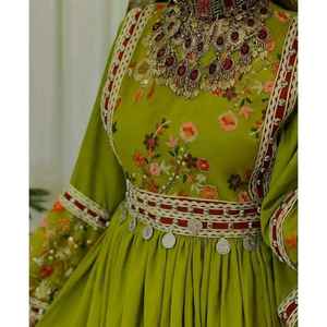 AFGHANI MARIAGE PARTY WEAR ROBE FEMME BARAT WALIMA WEAR DULHAN ROBE pour FILLES AFGHANI FEMMES VÊTEMENTS ISLAMIQUES par AM IMPEX - Product Image 2