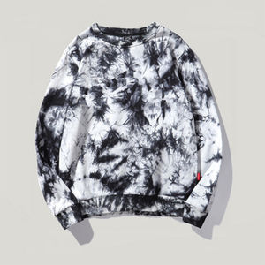 New Design Custom Men's High Street <b>Tie</b> Dye 100% Organic Cotton Eco-Friendly Casual Fleece Winter Sweatshirt - Product Image 2