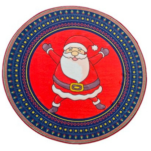 Jupe de sapin de Noël verte et rouge, couleurs classiques de Noël, tapis rond pour la décoration de la maison, couvre-sapin, accessoire festif pour les fêtes - Product Image 6