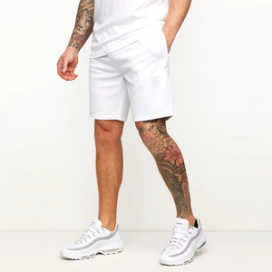 Vêtements d'été pour hommes, vêtements de sport à logo personnalisé, ensemble de 2 pièces, costumes courts imprimés de couleur unie, meilleure vente, chemise - Product Image 4