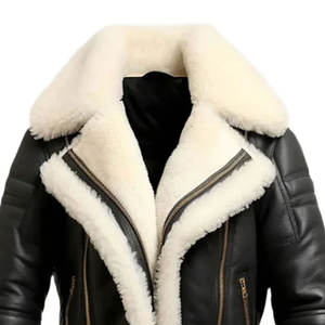 100% véritable B3 vestes en cuir de peau de mouton personnalisé coupe ample respirant grande taille confortable Ne mode B3 cuir vestes pour hommes - Product Image 4