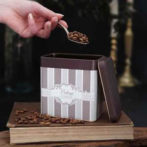 80x120x120mm Elegance Slip Lid 1L Caja de almacenamiento de metal rectangular - Product Image 3