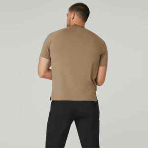 Camiseta básica de algodón con pantalones cortos para hombre, conjunto de 2 piezas de verano con logotipo personalizado, diseño liso, tela transpirable, ropa a granel OEM - Product Image 3