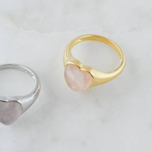 Anillo de Plata de Ley 925 Hecho a Mano con Cuarzo Rosa, Anillo de Plata de Alta Calidad con Elegante Joyería de Moda con Piedra Preciosa - Product Image 1