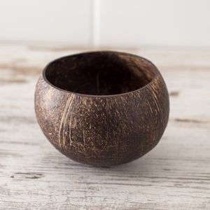 Tazón Ecológico de Cáscara de Coco Tallado a Mano, Desechable, para Camping, Uso Doméstico, Apto para Lavavajillas - Product Image 4