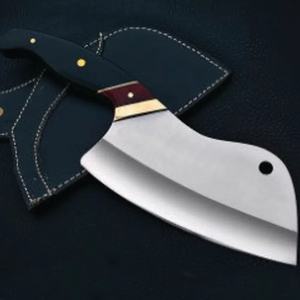 มีดเชฟทำมือขนาด 9 นิ้ว ทำจากเหล็กกล้าไร้สนิม พร้อมปลอกหนังสุดพิเศษ ด้ามจับสวยงาม ปรับแต่งได้ - Product Image 2