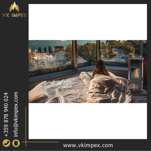 Elegante estufa de pellets de diseño moderno con capacidad de calefacción de habitación de 180m3 Características Air Jacket-Precio directo de fábrica desde Bulgaria - Product Image 6