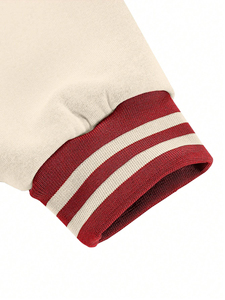 Vestes universitaires en velours côtelé pour femmes grandes tailles, imprimées avec un logo personnalisé, coupe-vent, respirantes, en coton et laine - Product Image 4