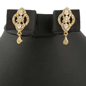 Kundan Jewellery <b>Locket</b> Set - Golden & <b>Silver</b> - Product Image 2