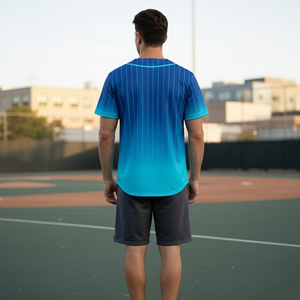 Camiseta de Béisbol/Jersey con Botones Personalizable, 100% Poliéster Transpirable, Tallas Grandes, para Adultos - Product Image 6