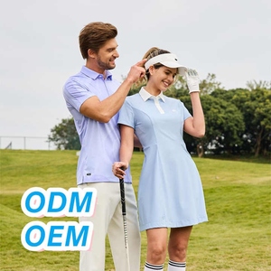 Robe de golf légère de haute qualité ODM OEM UV 50 recyclée pour polos avec short intégré brodé et logo imprimé - Product Image 1