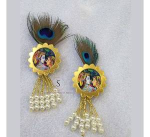 เข็มกลัดรูปขนนกยูงที่สวยงามสำหรับงานแต่งงานและงานปาร์ตี้หลากสี - Product Image 1