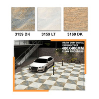 Carreaux de sol en porcelaine pour parking 400x400mm, qualité supérieure, finition brillante, durables pour l'extérieur, antidérapants, résistants, design moderne