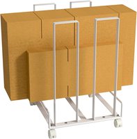 Support de stockage de déchets en carton métallique multifonctionnel Support de stockage en métal avec roulettes Carton de grande capacité, rangement pratique