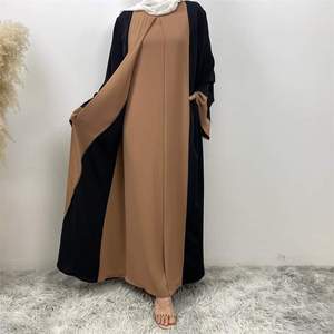 2024 luxe personnalisé couleurs unies grande taille printemps musulman femmes Abaya robe longue Maxi dubaï Style Cardigan - Product Image 6