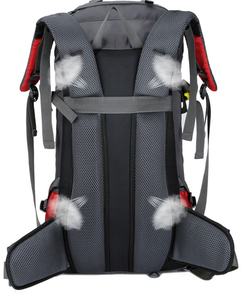 Sac à dos de randonnée grande capacité avec logo personnalisé, pour la randonnée en plein air, le sport, le camping, le trekking, 60L avec housse de pluie - Product Image 2