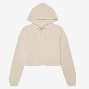 100% coton polaire femmes sweat à capuche sweat haut court survêtement ensemble extra large femmes Streetwear à capuche - Product Image 1