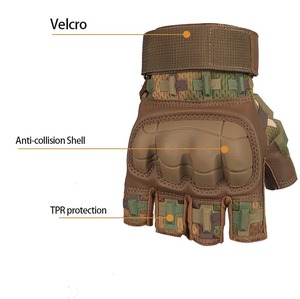Guantes Tácticos de Medio Dedo con Protección Antideslizante de Cuero Suave para Deportes al Aire Libre, Gimnasio, Ciclismo, Pakistán - Product Image 3