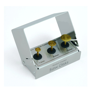 Kit de implantes dentales de 7mm, 10mm, 13mm, 3 uds., discos de sierra recubiertos de titanio dorado con fuente de alimentación Manual, soporte de 3 uds - Product Image 5