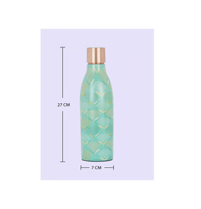 Nouvelle conception de bouteille en cuivre, étanche, entièrement gravée, émaillée, imprimée pour les bienfaits pour la santé, utilisation à l'école et au bureau - Product Image 1