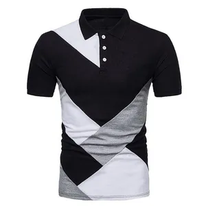 Camiseta polo 100% algodão para homens, camiseta polo clássica de golfe lisa e confortável com logotipo personalizado, com logotipo personalizado