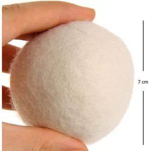 ชุดลูกบอลผ้าขนสัตว์สีขาว3ลูกช่วยประหยัดเวลาใช้1000ดูดซับความชื้นสำหรับซักผ้า - Product Image 2