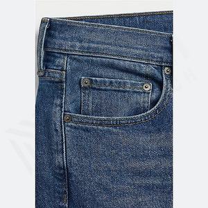 Pantalons en jean vintage pour hommes en coton délavé, coupe ample, jambe droite, taille mi-haute, grande taille, décontractés, personnalisables - Product Image 5