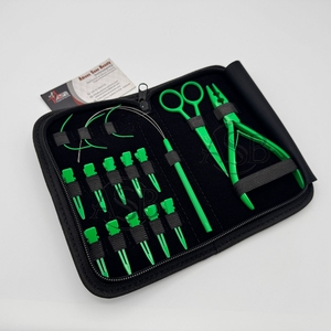 ชุดอุปกรณ์ต่อผมสแตนเลสเกรดการผ่าตัดโลโก้ตามสั่งสีเขียว - Product Image 1