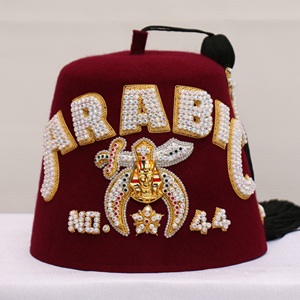Nuevo 2023 Santuario personalizado Fez Templo personalizado de alta calidad Granate Shriner Fezzes - Product Image 1