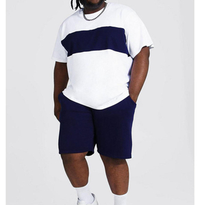 Ensemble décontracté 2026 tendance : T-shirt et short légers en nylon bicolore, idéal pour la plage, taille plus, collection été - Product Image 5